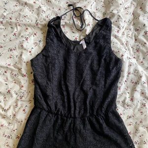 Black lace romper